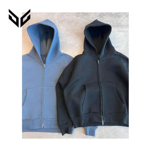 Automne hommes 100% coton épaissi sweats à capuche couleur polaire tissu tissé avec Logo personnalisé Offre Spéciale uni au printemps - Product Image 1