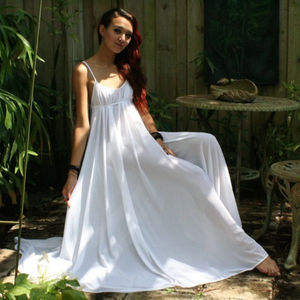 Robe longue d'été de style bohème pour femmes, vêtement décontracté indien, robe longue blanche pour femmes - Product Image 1