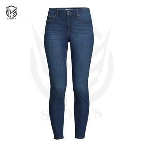 Pantalón vaquero de alta calidad para mujer 100% algodón Denim diseño de logotipo personalizado con diferentes colores. - Product Image 6