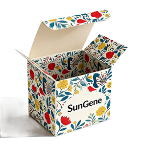 Porte-documents cosmétiques en papier d'art imprimé UV recyclable de qualité supérieure avec surface texturée et fermeture magnétique pour crème pour le visage, fard à joues et crème pour les yeux - Product Image 1