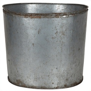 Jardinière en métal galvanisé VintageTrough avec patine rustique Look for Home Garden Pot de fleurs en métal antique pour usage décoratif - Product Image 2