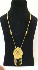 Nouveau à la mode 24KT plaqué or femmes pendentif collier ensemble Style arabe bijoux fins pour les mariages et les fêtes - Product Image 5