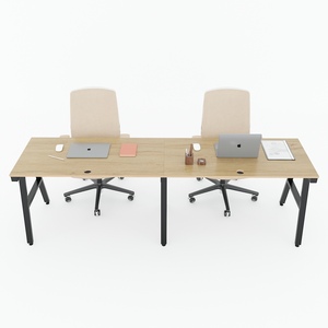 Table d'appoint minimaliste 2 pièces Aconcept HBAC040 240x60cm en contreplaqué mélaminé avec pieds en fer pour chambre à coucher - Product Image 2