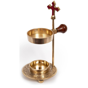 Brûleur d'encens Bakhoor en métal orné fait à la main pour la décoration spirituelle de la maison, cadeaux, design, méditation, par Ambience Lifestyle - Product Image 6