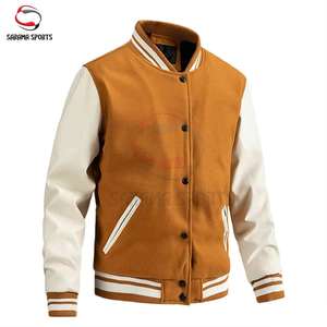 เสื้อแจ็คเก็ตเบสบอลแบบ Varsity สำหรับผู้ชาย คุณภาพสูง รับผลิตแบบ OEM ODM ขายส่ง พร้อมบริการพิมพ์โลโก้และปักลายตามสั่ง สำหรับฤดูหนาว - Product Image 3