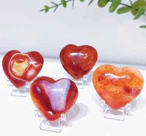 Cristales naturales piedra curativa cristal geoda Druzy amor corazón cornalina corazones para la decoración del hogar - Product Image 5