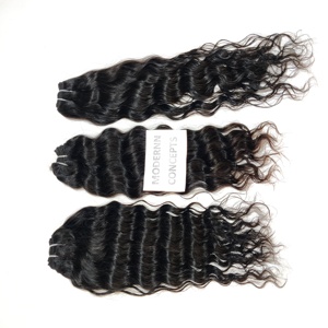 ผมต่อจากผมมนุษย์สำหรับต่อจาก100% ผมผมธรรมชาติแบบไม่ผ่านกระบวนการผมชาวอินเดียสีดำ - Product Image 5