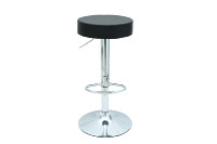 Tabouret de bar réglable en hauteur en cuir PU avec base en métal pivotante, siège de comptoir de cuisine, mobilier commercial