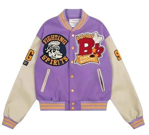 Chaqueta Universitaria Americana de Lujo Personalizada, Estilo Retro, Informal, Vintage, Y2K, Lana, Poliéster, Lona, Cuello en V, Un Solo Botón, Invierno, para Hombre - Product Image 4