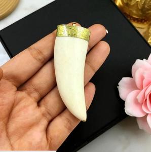 Buffalo Bone Pendant Necklace Natural Sustainable Tribal Jewelry for Women High Quality - Product Image 1