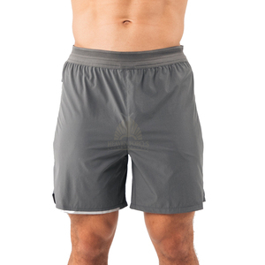Short de course Short de sport personnalisé de haute qualité pour hommes Short de sport en tissu éponge avec logo à motif solide Style de fitness décontracté - Product Image 1