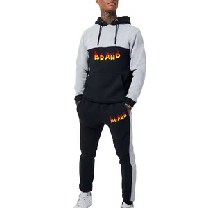 Ensemble survêtement personnalisé avec fermeture éclair, coupe ample et ample, sweat-shirt et pantalon de survêtement unisexe, survêtement avec livraison aérienne, polyester/coton - Product Image 2