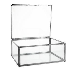 เครื่องประดับทรงสี่เหลี่ยมโปร่งใสทันสมัยสำหรับงานแต่งงานของเด็กทารกความทรงจำในหนังสือพิมพ์อัลบั้มความทรงจำที่กำหนดขนาดเองได้แก้วทองเหลืองขอบทอง - Product Image 3