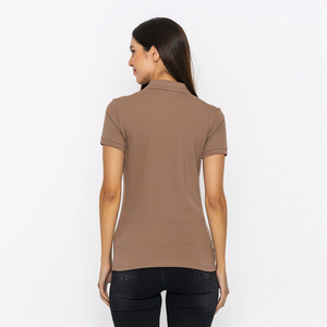 Camiseta de mujer al por mayor de alta calidad bordado Logo manga corta transpirable Golf camisetas ligeras atléticas deportes Polo Tops - Product Image 3