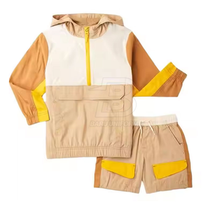 New High Quality Plus Size Winter Casual Windbreaker Short <b>Sets</b> for Men Outdoor Use Polyester Cotton Quick Dry Customized Colors - Product Image 1