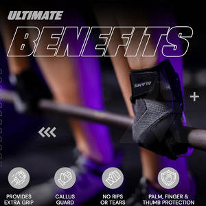 Gants de sport en cuir robustes les plus vendus avec sangle de poignet réglable antidérapante et design léger - Service OEM unisexe - Product Image 4