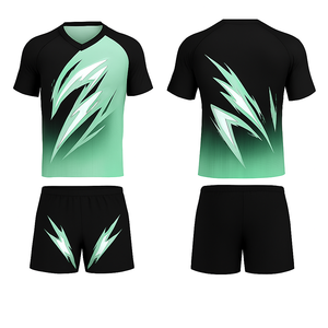 เซตเสื้อวอลเลย์บอลและกางเกงขาสั้นผ้าโพลีเอสเตอร์100% ระบายอากาศได้น้ำหนักเบาพิมพ์ลายดิจิทัลตามสั่ง - Product Image 6