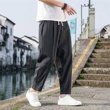 Pantalones de chándal de alta calidad para hombre, pantalones de chándal informales transpirables, ajustados, Color sólido, para correr, ejercicio, tela de lona elástica - Product Image 5