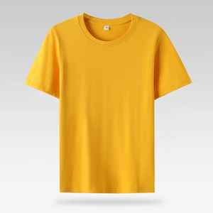 T-shirt de fitness d'été 100% coton pour hommes Jersey de haute qualité brodé Design tricoté coupe ajustée col rond manches courtes respirant - Product Image 2