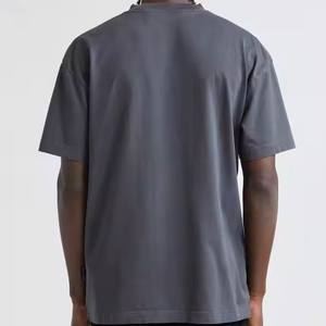 เสื้อยืดคอกลมผ้าฝ้าย100% ฟอกสีกรดแบบใหม่เสื้อยืดแนวสตรีท300GSM ทรงหลวมโอเวอร์ไซส์สำหรับผู้ชาย DTG DTF - Product Image 4