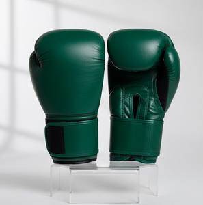 Premium Leather Training Gloves with Custom Floral Embroidery and High Density <b>Foam</b> <b>Padding</b> for Professional Gym and Bag Work - Product Image 5