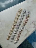 Chaîne cubaine Monaco Scintillante Éclatante en Moissanite VVS 8,5 MM en Argent Sterling 925 Personnalisable Style Hip Hop Unisexe 16-28 Pouces
