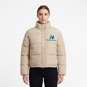 Wholesale High Quality Stand Collar Women Designer <b>Cropped</b> Puff <b>Jacket</b> Nothern Down Coat Puffer <b>Jacket</b> For Women - Product Image 5
