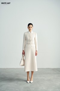 เทรนด์ร้อนยาว A-Line กระโปรง ALIYAH MAXI กระโปรงคุณภาพสูง 100% โพลีเอสเตอร์รีไซเคิลกระโปรงผู้หญิง WHITEANT ผู้ผลิตเวียดนาม - Product Image 2