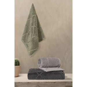 Varol Voli Series 30x50cm Micro Cotton 3-Piece Rectangle Face Towel Set V1V2 Solid Color Jacquard Skin-Friendly Fast Drying - Product Image 2
