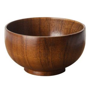 Bol de service en bois de couleur naturelle en gros fabriqué avec un bol en bois de qualité pure pour servir le dîner - Product Image 1