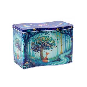 Weave Style Custom Printed Tinplate Tin <b>Container</b> for <b>Food</b> Packaging | Cookies Candy Tea Can with Lid - Product Image 3