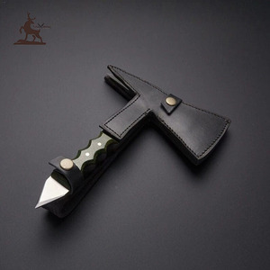 Hacha de hoja fija de grado Industrial personalizada hecha a mano, herramienta de caza Bushcraft de acero de alto carbono con mango de madera cómodo - Product Image 3