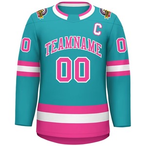 Camisetas de Hockey Personalizadas para Hombre, 100% Poliéster, Impresión por Transferencia de Calor, Sin Costuras, Transpirables, de Alta Calidad, para Práctica de Hockey sobre Hielo, EE. UU. - Product Image 4