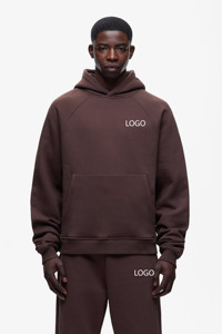 MOE Streetwear de luxe, sweat-shirt d'hiver imprimé de haute qualité à double couche 400GSM, manches raglan, sweat-shirt oversize, ensemble jogging unisexe - Product Image 4