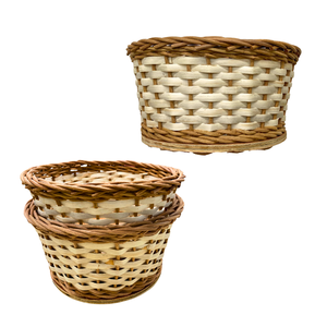 Vente en gros Vietnam Panier de rangement pour pain en rotin fait à la main Panier en osier Eco Rotin avec base en bois - Product Image 1