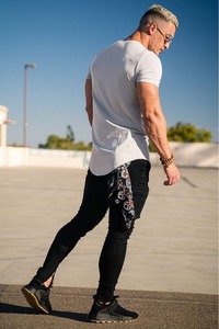 Algodón personalizado gimnasio ropa gimnasio camisetas liso camiseta transpirable compresión deporte hombres camiseta - Product Image 3