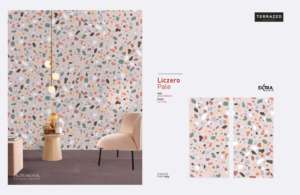 กระเบื้องพอร์ซเลนอินเดียเกรดพรีเมียม ลายเทอร์ราซโซ่ LICZERO สีอ่อน ผิวแบบแกะสลัก - Product Image 3