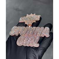 Collier Statement Shreya en Argent 925 Plaqué Or Rose avec Perle d'Eau Douce et Pendentif Lettre Personnalisée Style Hip-Hop Unisexe pour Fête