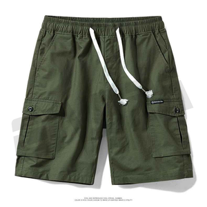 Short cargo pour hommes avec poches plage style décontracté design brodé coloré running fit cool streetwear ambiance d'été journée active - Product Image 5