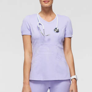 Médecin Soins Infirmiers Scrubs Costume Uniforme Coton Polyester Toile Tissu Prix Usine Prix Pas Cher Stock Marque Privée - Product Image 2