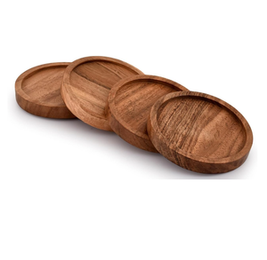 Dessous de verre en bois marron tasses à thé de bureau à domicile chics tasses à café canettes de bière gobelets de bar et verres à eau caboteur résistant à la chaleur - Product Image 1