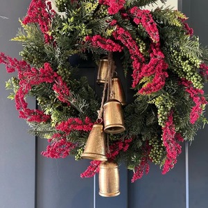 Cloche de Noël décorative en métal pour arbre, décoration de fête de vacances et décoration de maison de style vintage - Product Image 6