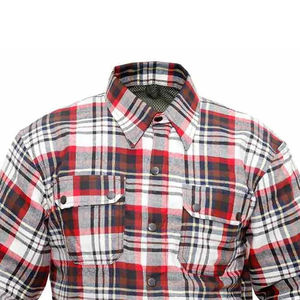 Fait sur mesure hommes motard moto flanelle chemise CE armures OEM Service printemps Logo personnalisé 100% coton de protection - Product Image 3