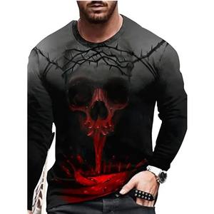 Camiseta de Manga Larga para Hombre al por Mayor, de Alta Calidad, Tela de Poliéster, Cuello Redondo, Ropa Deportiva Casual, Logotipo Personalizado - Product Image 5