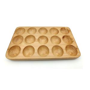 Porte-œufs pour réfrigérateur de comptoir de cuisine, support à œufs, rangement et présentation d'œufs de poule, en métal et bois, passe au lave-vaisselle - Product Image 1