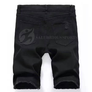 กางเกงยีนส์ขาสั้นทรงฮิปฮอปเอวกลางคุณภาพสูงสำหรับผู้ชาย รุ่นใหม่ล่าสุดปี 2025 ระบายอากาศได้ดี น้ำหนักเบา เหมาะสำหรับฤดูร้อน รับสกรีนโลโก้ตามแบบ - Product Image 2