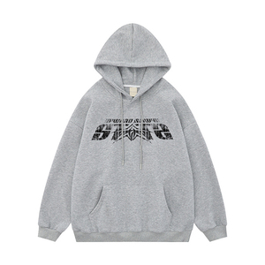 Sudadera con Capucha Extra Grande de Lujo para Hombre, de Algodón Grueso, con Bordado y Estampado, con Bolsillos, Tejido de Forro Polar Transpirable de Secado Rápido - Product Image 1