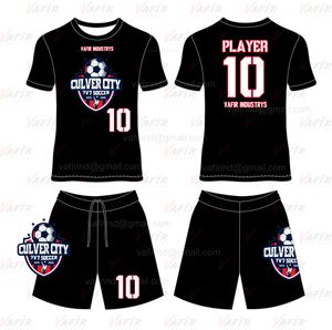 Venta al por mayor 2025 nuevo logotipo personalizado Impresión digital conjuntos de uniformes de fútbol de alta calidad 100% poliéster ropa de fútbol transpirable de secado rápido - Product Image 1