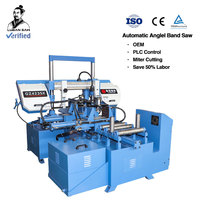 Scie à ruban à angle entièrement automatique LUBANSAW de 0 à 45 degrés pour la coupe de métaux GZ4235X Machine à scie à ruban CNC à angle