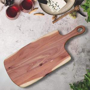 Juego de tabla de cortar de bambú orgánico a granel al por mayor con mango, utensilios de cocina de madera natural personalizados para cortar bloques - Product Image 4